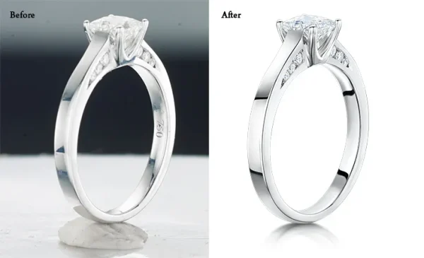 Professionally jewelry photo retouching